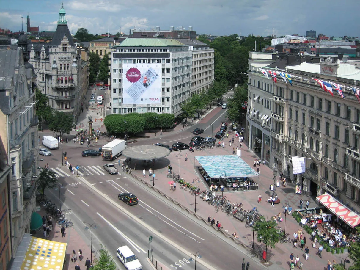 Stureplan from above, Stockholm.