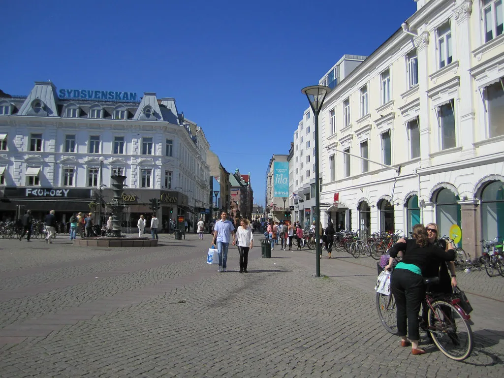 A town square in Malmö.