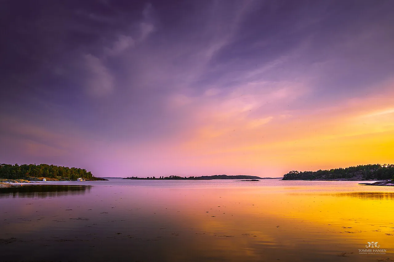 Sunset at Fjärdlång, Stockholm archipelago.