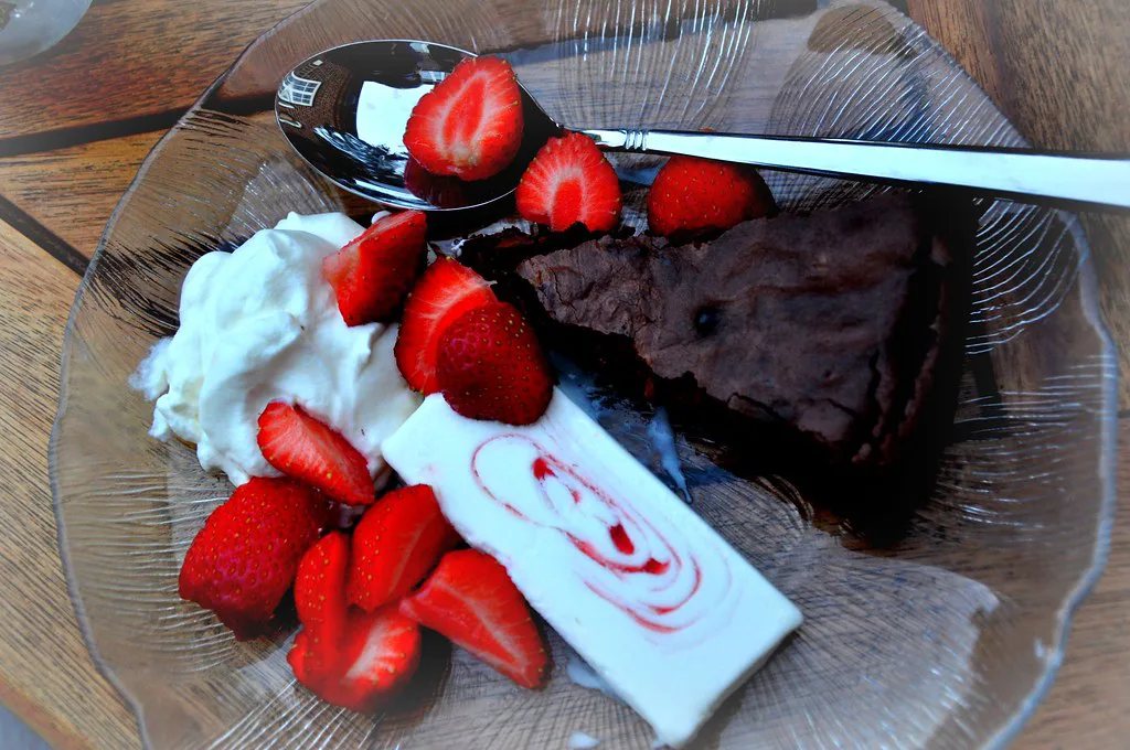 Strawberries and cake, a Swedish summer treat.
