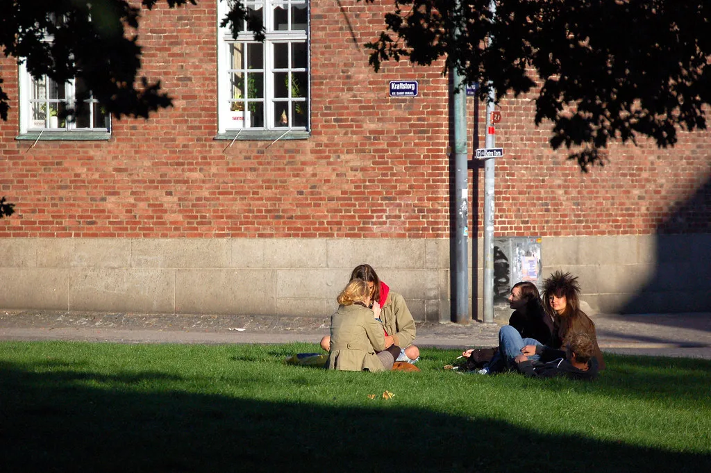 Students in Lundagård, Lund.
