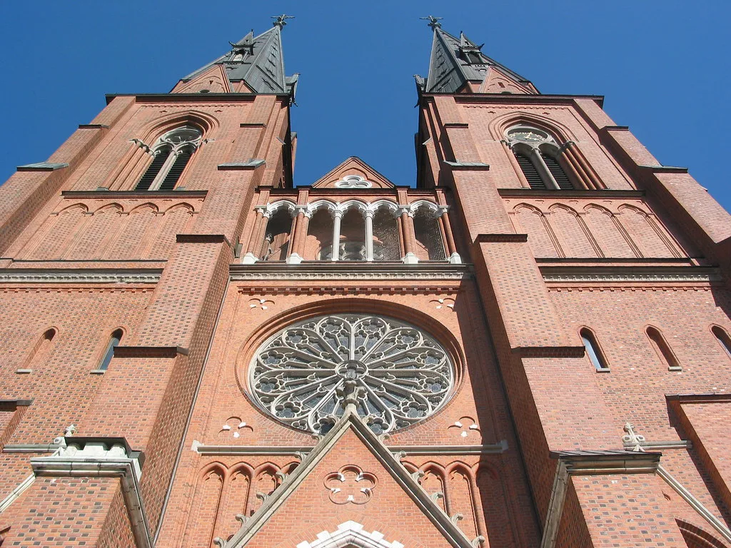 The west front of Uppsala Cathedral.