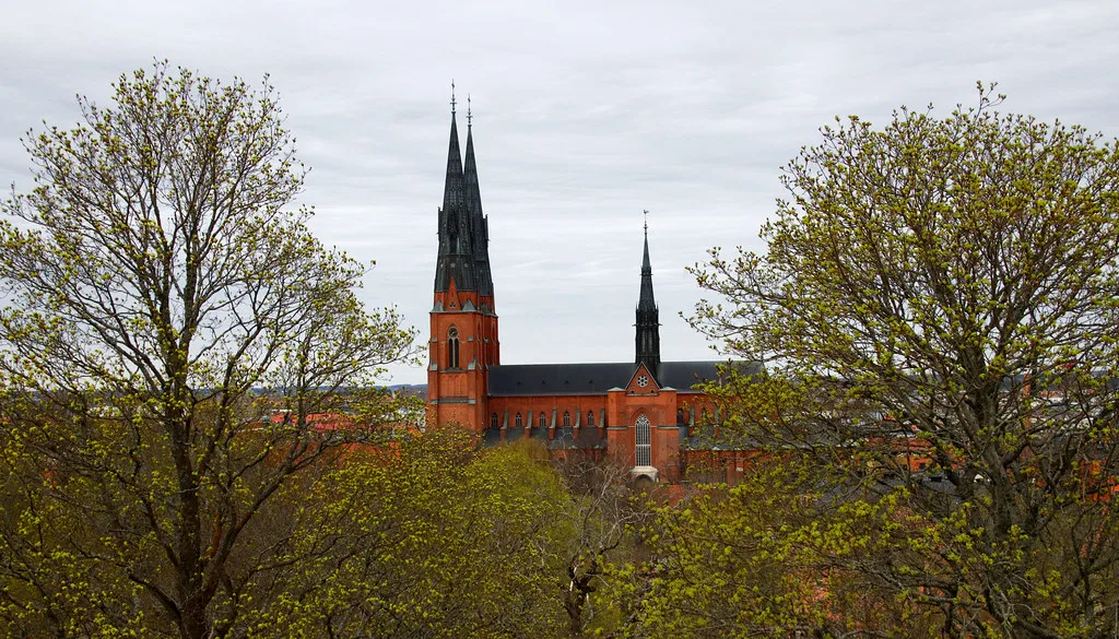 Uppsala Cathedral in spring.