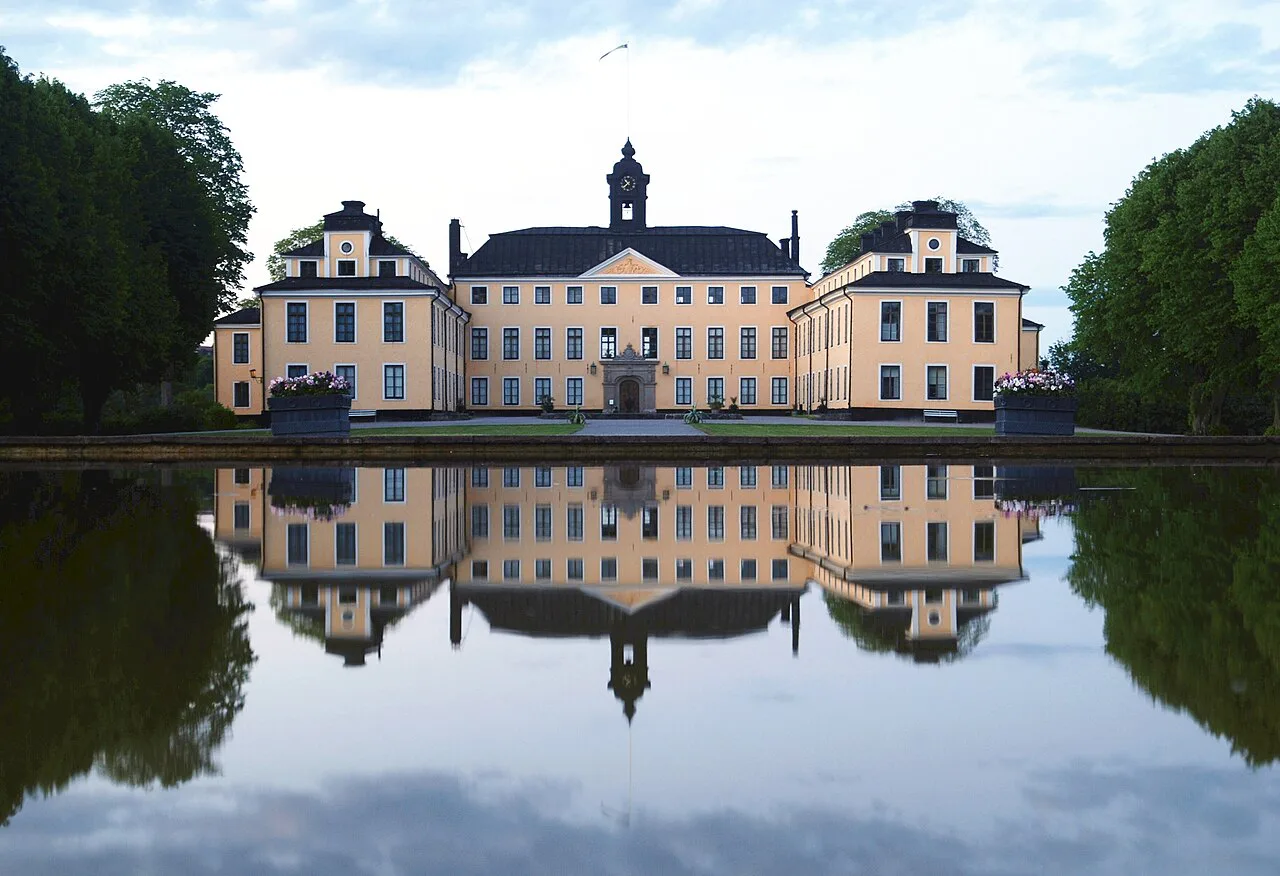 Ulriksdal Palace reflected in its pond, Solna.