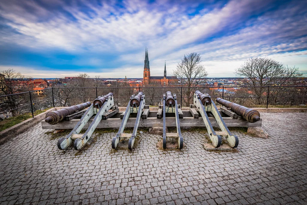 Cannons at Uppsala Castle.