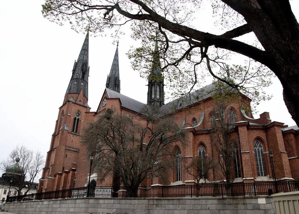 Uppsala Cathedral in spring.