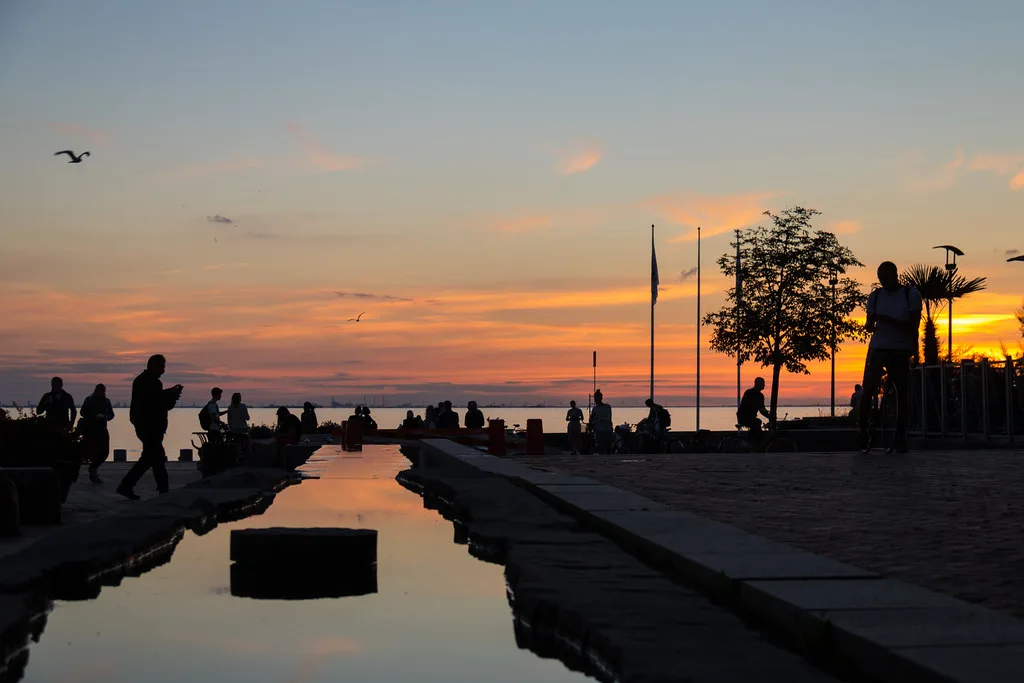Sunset at Västra Hamnen, Malmö.