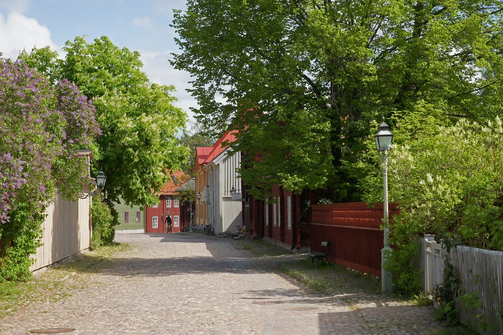 Gamla Linköping open-air museum in May.