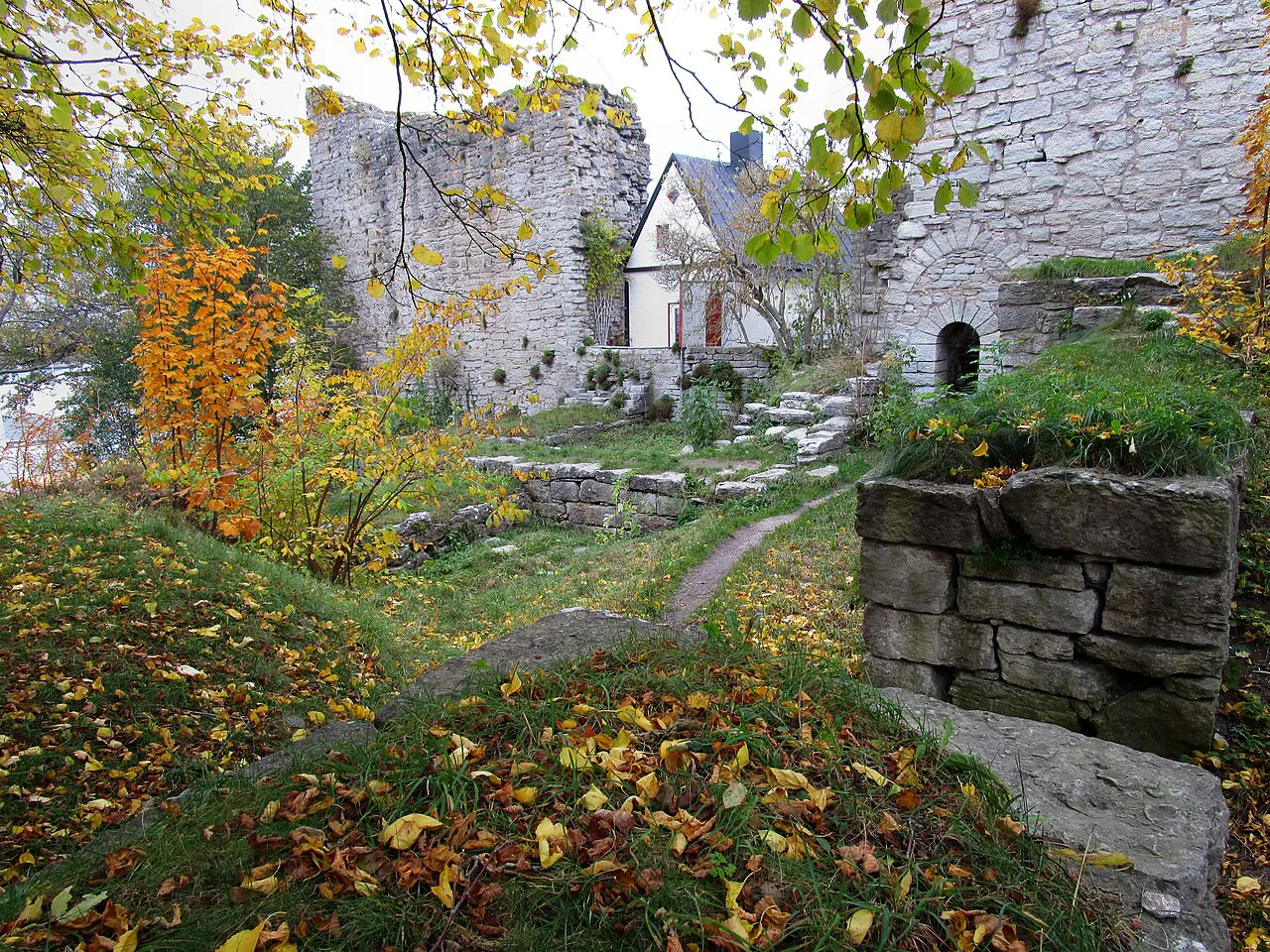 Ruins inside Visby's city wall.