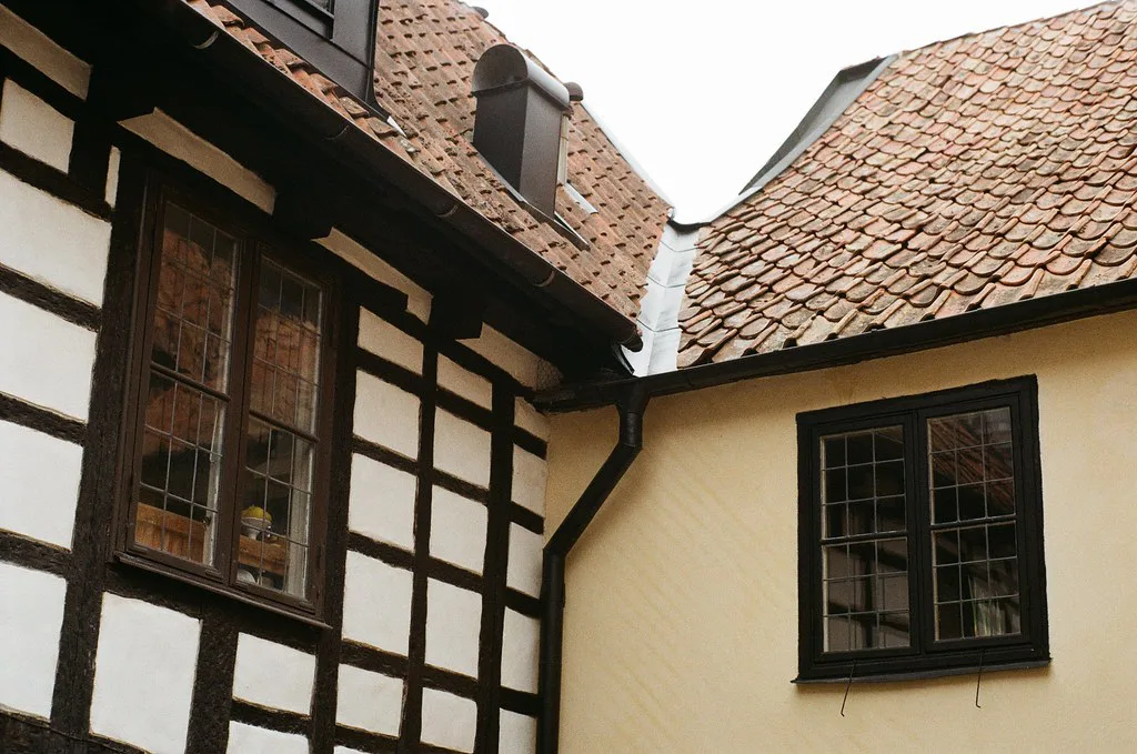 A half-timbered house in Visby.