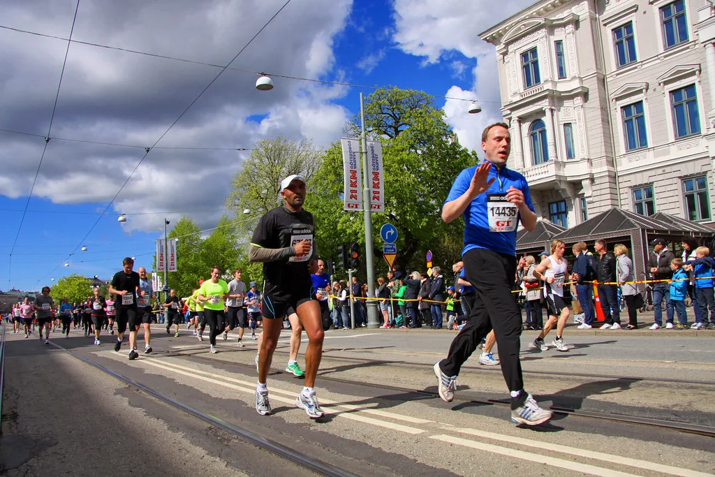 The Gothenburg half marathon on Avenyn in May.